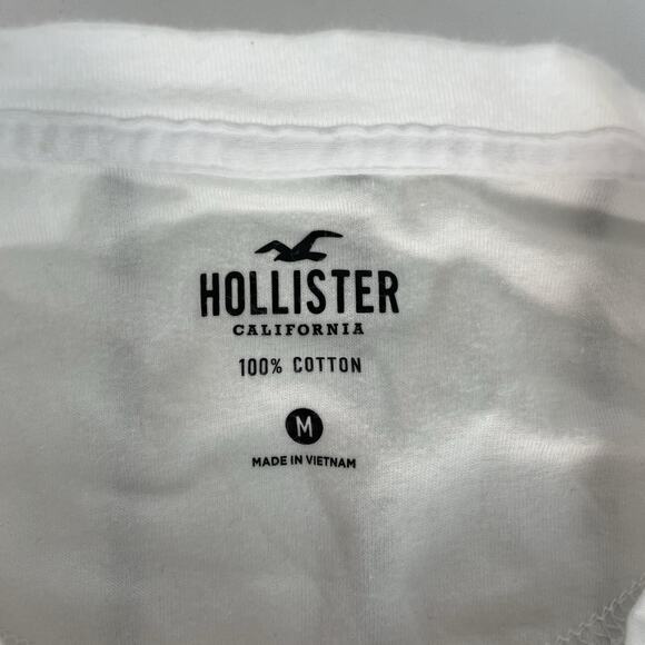 Hollister Black Tan Stripe Embroidered Logo Men's Size Medium - Picture 3 of 4